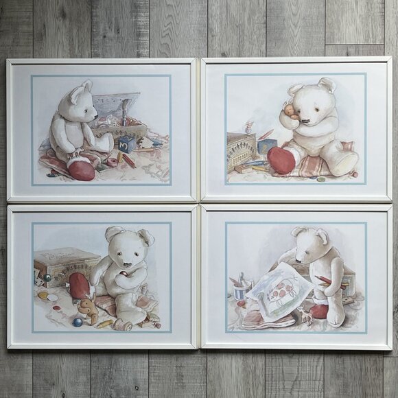 Framed Poster Art Print Camilla Ashforth Horatio's James the Bear Horatio - Picture 10 of 11